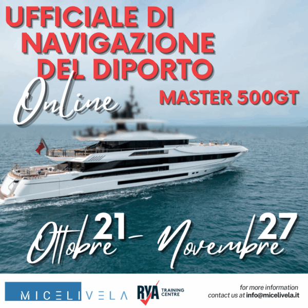 Ufficiale di Navigazione del Diporto MASTER 500gt - Online
