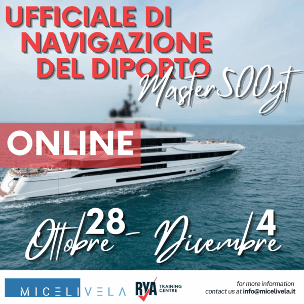 Ufficiale di Navigazione del Diporto 500gt - Online 28 Ottobre - 4 Dicembre