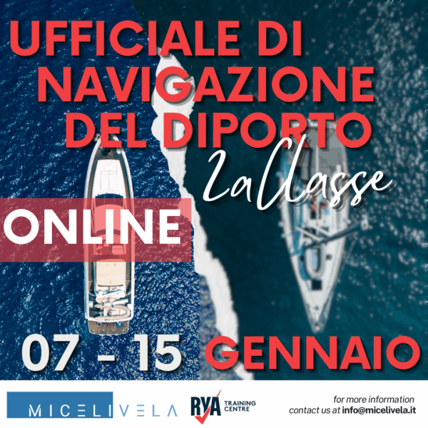 Ufficiale di 2ª Classe ON LINE 7 -15 gennaio (lun-gio 16:00-19:00)